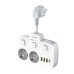 Power strip with 2 AC sockets, 3x USB, USB-C, LDNIO SE2435, 2500W (white)