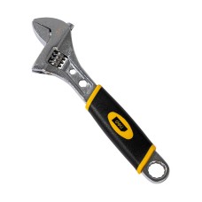 Adjustable Wrench with Plastic Handler Deli Tools EDL30108, 8" (silver) Adjustable Wrench with Plastic Handler Deli Tools EDL30108, 8" (silver)