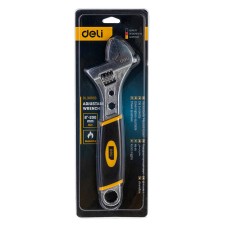 Adjustable Wrench with Plastic Handler Deli Tools EDL30108, 8" (silver) Adjustable Wrench with Plastic Handler Deli Tools EDL30108, 8" (silver)