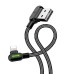 Angle USB Lightning Cable Mcdodo CA-4671 LED, 1.2m (Black)
