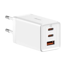 Wall charger Baseus GaN5 Pro 2xUSB-C + USB, 65W (white) Wall charger Baseus GaN5 Pro 2xUSB-C + USB, 65W (white)