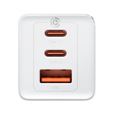 Wall charger Baseus GaN5 Pro 2xUSB-C + USB, 65W (white) Wall charger Baseus GaN5 Pro 2xUSB-C + USB, 65W (white)