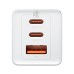 Wall charger Baseus GaN5 Pro 2xUSB-C + USB, 65W (white)