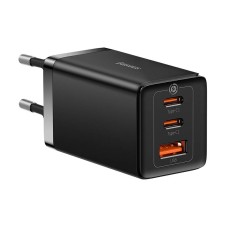 Wall charger Baseus GaN5 Pro 2xUSB-C + USB, 65W (black) Wall charger Baseus GaN5 Pro 2xUSB-C + USB, 65W (black)
