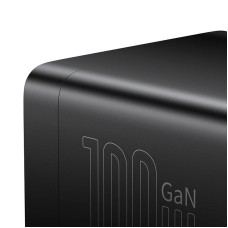 Baseus GaN3 Pro wall charger / powerstrip 2xUSB + 2xUSB-C + AC, 100W (black) Baseus GaN3 Pro wall charger / powerstrip 2xUSB + 2xUSB-C + AC, 100W (black)