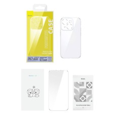 Baseus SuperCeramic Transparent Glass Case and Tempered Glass set for iPhone 14 Plus