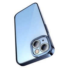 Baseus Glitter Transparent Case and Tempered Glass set for iPhone 14 Plus (blue)