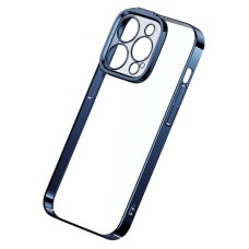 Baseus Glitter Transparent Case and Tempered Glass set for iPhone 14 Pro (blue)