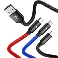 Baseus 3in1 Cable USB-C / Lightning / Micro 3,5A 0,3m (Black) Baseus 3in1 Cable USB-C / Lightning / Micro 3,5A 0,3m (Black)