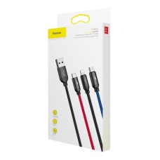 Baseus 3in1 Cable USB-C / Lightning / Micro 3,5A 0,3m (Black) Baseus 3in1 Cable USB-C / Lightning / Micro 3,5A 0,3m (Black)