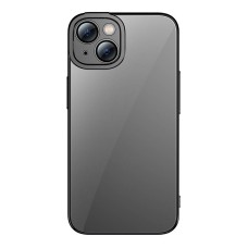 Baseus Glitter Transparent Case and Tempered Glass set for iPhone 14 Plus (black)