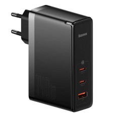 Wall charger Baseus GaN5 Pro 2xUSB-C + USB, 140W (black) Wall charger Baseus GaN5 Pro 2xUSB-C + USB, 140W (black)