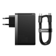 Wall charger Baseus GaN5 Pro 2xUSB-C + USB, 140W (black) Wall charger Baseus GaN5 Pro 2xUSB-C + USB, 140W (black)