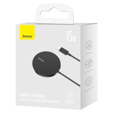 Magnetic Wireless Charger Baseus Simple Mini3 15W (Black) Magnetic Wireless Charger Baseus Simple Mini3 15W (Black)