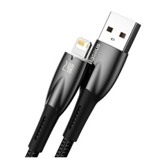 USB cable for Lightning Baseus Glimmer Series, 2.4A, 1m (Black) USB cable for Lightning Baseus Glimmer Series, 2.4A, 1m (Black)