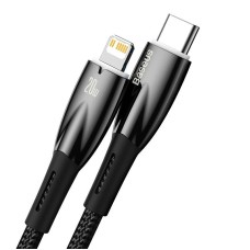 USB-C cable for Lightning Baseus Glimmer Series, 20W, 2m (Black) USB-C cable for Lightning Baseus Glimmer Series, 20W, 2m (Black)