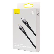 USB-C cable for Lightning Baseus Glimmer Series, 20W, 2m (Black) USB-C cable for Lightning Baseus Glimmer Series, 20W, 2m (Black)