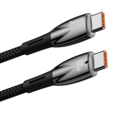 USB-C cable for USB-C Baseus Glimmer Series, 100W, 1m (Black) USB-C cable for USB-C Baseus Glimmer Series, 100W, 1m (Black)