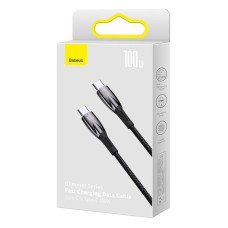 USB-C cable for USB-C Baseus Glimmer Series, 100W, 1m (Black) USB-C cable for USB-C Baseus Glimmer Series, 100W, 1m (Black)