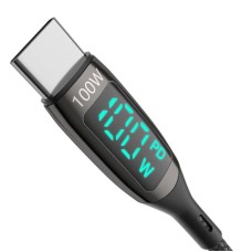 USB-C to USB-C cable BlitzWolf BW-TC23, with display, 100W, 0.9m (black) USB-C to USB-C cable BlitzWolf BW-TC23, with display, 100W, 0.9m (black)