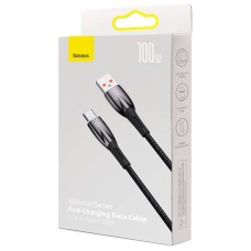 USB cable for USB-C Baseus Glimmer Series, 100W, 1m (Black)