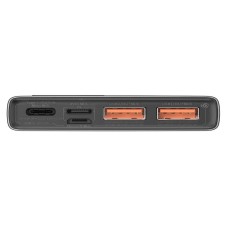 Powerbank Baseus Adaman Metal, 10000mAh, 2xUSB, USB-C, Lightning, MicroUSB 22.5W (black)