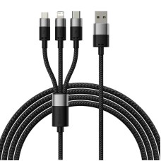 3in1 USB cable Baseus StarSpeed Series, USB-C + Micro + Lightning 3,5A, 1.2m (Black) 3in1 USB cable Baseus StarSpeed Series, USB-C + Micro + Lightning 3,5A, 1.2m (Black)