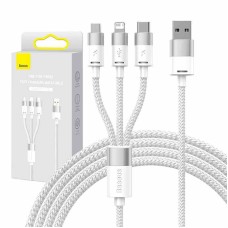 3in1 USB cable Baseus StarSpeed Series, USB-C + Micro + Lightning 3,5A, 1.2m (White) 3in1 USB cable Baseus StarSpeed Series, USB-C + Micro + Lightning 3,5A, 1.2m (White)