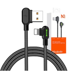 USB to Lightning cable, Mcdodo CA-4673, angled, 1.8m (black) USB to Lightning cable, Mcdodo CA-4673, angled, 1.8m (black)