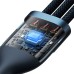 3in1 USB cable Baseus USB 3in1 Baseus Flash Series, USB-C + Micro + Lightning 66W, 1.2m (blue)