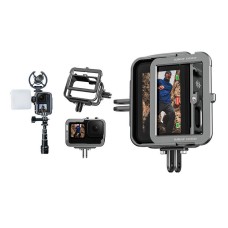 TELESIN Aluminum cage for GoPro Hero 12/11/10/9 +vertical adapter TELESIN Aluminum cage for GoPro Hero 12/11/10/9 +vertical adapter