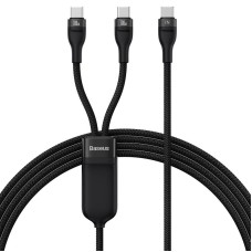 2in1 USB cable Baseus Flash Series USB-C do USB-C 100W, 1.5m (black 2in1 USB cable Baseus Flash Series USB-C do USB-C 100W, 1.5m (black