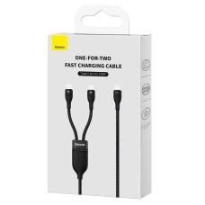 2in1 USB cable Baseus Flash Series USB-C do USB-C 100W, 1.5m (black 2in1 USB cable Baseus Flash Series USB-C do USB-C 100W, 1.5m (black