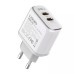 Wall charger LDNIO A2528M 2USB-C for Apple + USB-C - Lightning Cable