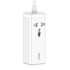 Power strip with 1 AC socket, 2x USB, 2x USB-C LDNIO SC1418, EU/US, 2500W (white) Power strip with 1 AC socket, 2x USB, 2x USB-C LDNIO SC1418, EU/US, 2500W (white)
