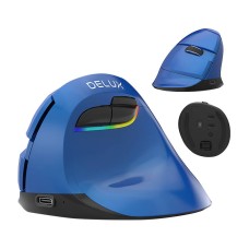 Wireless Vertical Mouse Delux M618Mini BT4.0 + 2.4Ghz 4000DPI RGB (blue) Wireless Vertical Mouse Delux M618Mini BT4.0 + 2.4Ghz 4000DPI RGB (blue)
