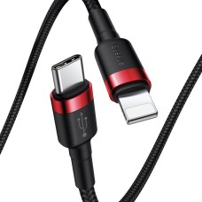 Baseus Cafule Cable Type-C to iP PD 18W 1m Red+Black Baseus Cafule Cable Type-C to iP PD 18W 1m Red+Black