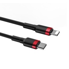 Baseus Cafule Cable Type-C to iP PD 18W 1m Red+Black Baseus Cafule Cable Type-C to iP PD 18W 1m Red+Black