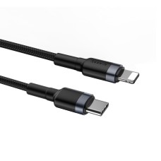 Baseus Cafule Cable Type-C to iP PD 18W 1m Gray+Black Baseus Cafule Cable Type-C to iP PD 18W 1m Gray+Black