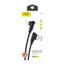 Foneng X70 Angled USB to Micro USB Cable, 3A, 1m (Black) Foneng X70 Angled USB to Micro USB Cable, 3A, 1m (Black)