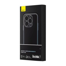Magnetic Case Baseus Synthetic Fiber Series for iPhone 14 Pro (black)+ tempered glass + cleaning kit Magnetic Case Baseus Synthetic Fiber Series for iPhone 14 Pro (black)+ tempered glass + cleaning kit