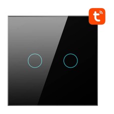 Smart Light Switch WiFi Avatto TS02-EU-B2 2 way (black) Smart Light Switch WiFi Avatto TS02-EU-B2 2 way (black)