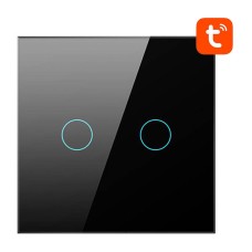 Smart Light Switch ZigBee Avatto LZTS02-EU-B2 2 Way No Neutral TUYA (black) Smart Light Switch ZigBee Avatto LZTS02-EU-B2 2 Way No Neutral TUYA (black)