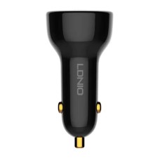LDNIO C101 Car Charger, USB + USB-C, 100W + USB-C to Lightning Cable (Black) LDNIO C101 Car Charger, USB + USB-C, 100W + USB-C to Lightning Cable (Black)