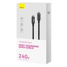 USB-C to USB-C cable Baseus Tungsten Gold 240W 3m (black) USB-C to USB-C cable Baseus Tungsten Gold 240W 3m (black)