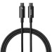 USB-C to USB-C cable Baseus Tungsten Gold 240W 1m (black)