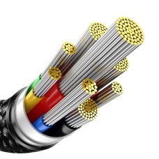 USB-C to USB-C cable Baseus Tungsten Gold 240W 1m (black)
