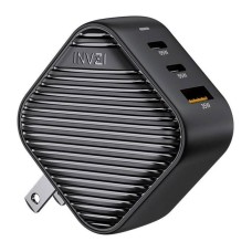 INVZI GanHub 2x USB-C + USB wall charger, 65W, EU/UK/AU/US (black) INVZI GanHub 2x USB-C + USB wall charger, 65W, EU/UK/AU/US (black)