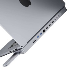USB-C docking station / Hub for MacBook Pro 13" / 14" INVZI MagHub 12in2 with SSD tray (gray) USB-C docking station / Hub for MacBook Pro 13" / 14" INVZI MagHub 12in2 with SSD tray (gray)
