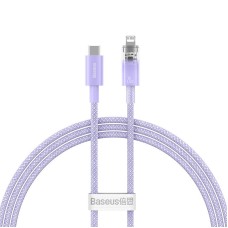 Fast Charging cable Baseus USB-C to Lightning Explorer Series 1m, 20W (purple)